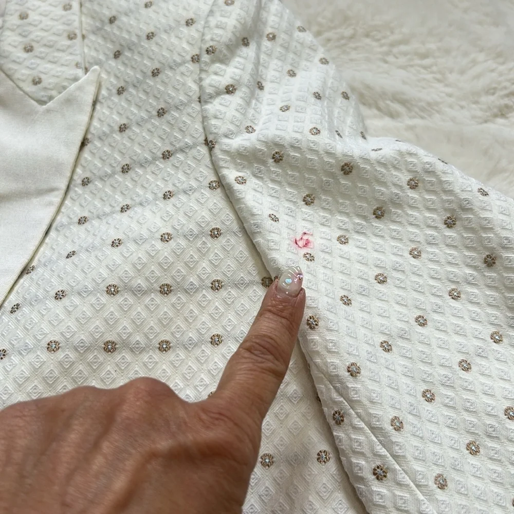 Zadig & Voltaire Deluxe Victor Flow Textured Cream Blazer - Picture 8 of 14